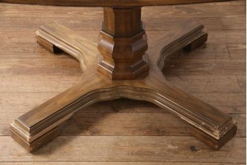 中古　美品　DREXEL HERITAGE(ドレクセルヘリテイジ)　Grand Villa(グランドヴィラ)　チェスナット材　ダイニングテーブル(パーティーテーブル)(定価約55万円)(R-051098)