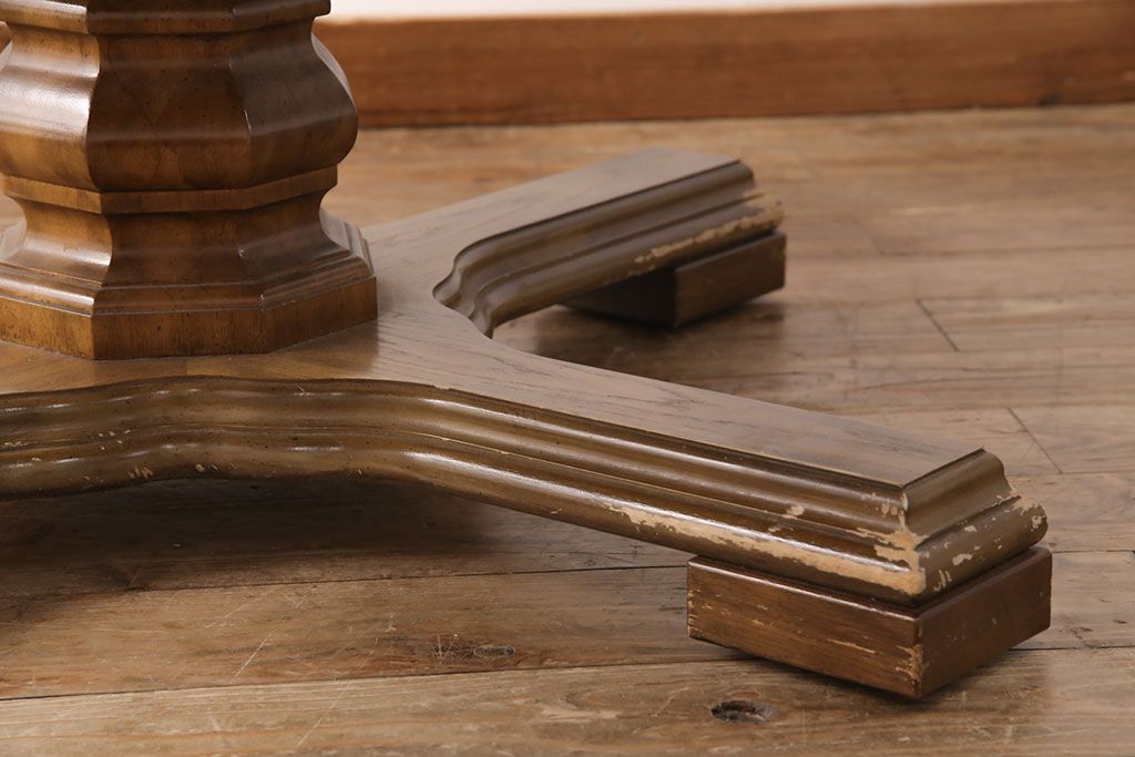 中古　美品　DREXEL HERITAGE(ドレクセルヘリテイジ)　Grand Villa(グランドヴィラ)　チェスナット材　ダイニングテーブル(パーティーテーブル)(定価約55万円)(R-051098)