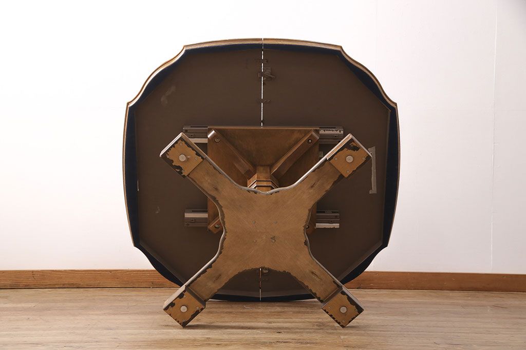 中古　美品　DREXEL HERITAGE(ドレクセルヘリテイジ)　Grand Villa(グランドヴィラ)　チェスナット材　ダイニングテーブル(パーティーテーブル)(定価約55万円)(R-051098)