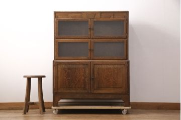 イギリスアンティーク　オーク材　スタッキングブックケース(本箱、収納棚、キャビネット)(R-051100)