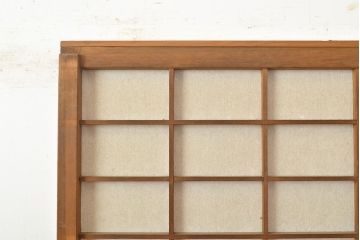 アンティーク建具　景色が楽しめる額入りの障子戸1枚(引き戸)(R-051101)