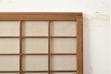 アンティーク建具　景色が楽しめる額入りの障子戸1枚(引き戸)(R-051101)