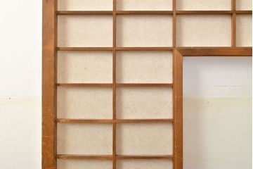アンティーク建具　景色が楽しめる額入りの障子戸1枚(引き戸)(R-051101)