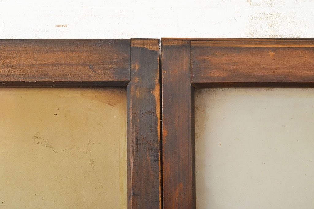 アンティーク建具　ノスタルジックな雰囲気を盛り上げるガラス戸4枚セット(引き戸)(R-051102)