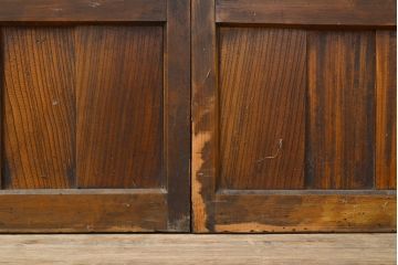 アンティーク建具　ノスタルジックな雰囲気を盛り上げるガラス戸4枚セット(引き戸)(R-051102)