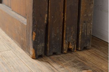 アンティーク建具　ノスタルジックな雰囲気を盛り上げるガラス戸4枚セット(引き戸)(R-051102)