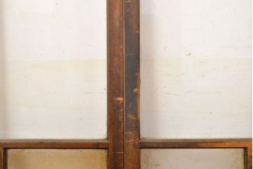 アンティーク建具　ノスタルジックな雰囲気を盛り上げるガラス戸4枚セット(引き戸)(R-051102)