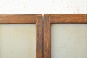アンティーク建具　ノスタルジックなお部屋作りに活躍するガラス戸4枚セット(引き戸)(R-051103)