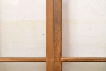アンティーク建具　ノスタルジックなお部屋作りに活躍するガラス戸4枚セット(引き戸)(R-051103)