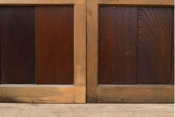 アンティーク建具　ノスタルジックなお部屋作りに活躍するガラス戸4枚セット(引き戸)(R-051103)