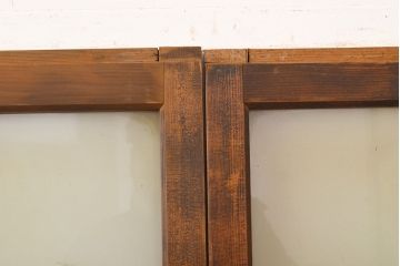 アンティーク建具　ノスタルジックなお部屋作りに活躍するガラス戸4枚セット(引き戸)(R-051103)