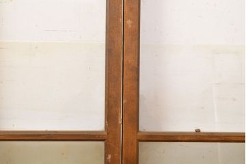 アンティーク建具　ノスタルジックなお部屋作りに活躍するガラス戸4枚セット(引き戸)(R-051103)