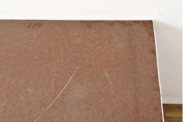 和製アンティーク　両面使いが出来る!豊富な収納が嬉しい片袖デスク(パートナーデスク、ワークデスク、作業台、在宅用、在宅ワーク)(R-051104)