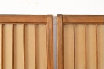 アンティーク建具　景色が楽しめる額入りの障子戸2枚セット(引き戸)(R-051111)