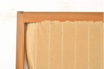 アンティーク建具　景色が楽しめる額入りの障子戸2枚セット(引き戸)(R-051111)