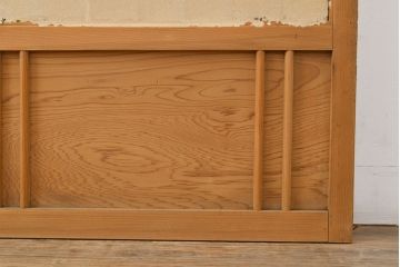アンティーク建具　景色が楽しめる額入りの障子戸2枚セット(引き戸)(R-051111)