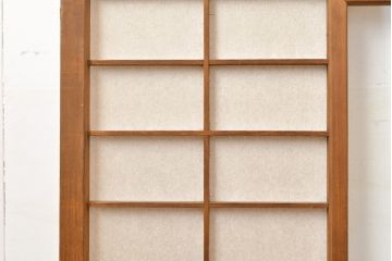 アンティーク建具　景色が楽しめる額入りの障子戸3枚セット(引き戸)(R-051112)