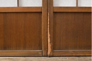 アンティーク建具　景色が楽しめる額入りの障子戸3枚セット(引き戸)(R-051112)