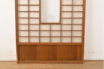 アンティーク建具　景色が楽しめる額入りの障子戸3枚セット(引き戸)(R-051112)