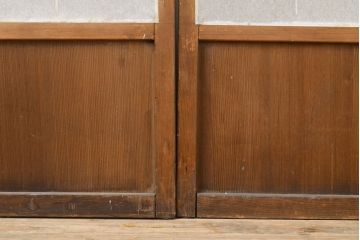 アンティーク建具　景色が楽しめる額入りの障子戸3枚セット(引き戸)(R-051112)