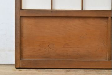 アンティーク建具　景色が楽しめる額入りの障子戸1枚(引き戸)(R-051113)