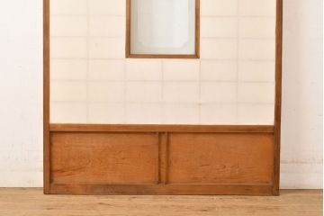 アンティーク建具　景色が楽しめる額入りの障子戸1枚(引き戸)(R-051113)