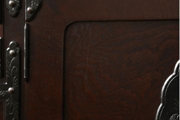 中古　美品　岩谷堂箪笥　桜木家具店作　天板リメイク　和の趣あふれるサイドボード(収納棚、ローチェスト、引き出し、ローボード、リビングボード、テレビ台)(R-051129)