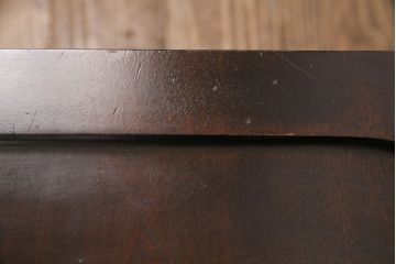 中古　北海道民芸家具　HM620　滑らかな木肌が上品なラダーバックチェア(椅子、ダイニングチェア、板座チェア)(R-051137)