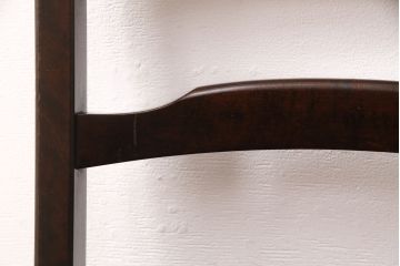中古　北海道民芸家具　HM620　滑らかな木肌が上品なラダーバックチェア(椅子、ダイニングチェア、板座チェア)(R-051138)