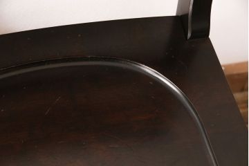 中古　北海道民芸家具　HM620　滑らかな木肌が上品なラダーバックチェア(椅子、ダイニングチェア、板座チェア)(R-051138)