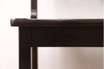 中古　北海道民芸家具　HM620　滑らかな木肌が上品なラダーバックチェア(椅子、ダイニングチェア、板座チェア)(R-051140)