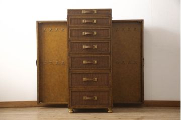 中古　MAITLAND SMITH(メートランドスミス)　希少!アクセサリーの収納に便利なジュエリーチェスト(定価約80万円)(ランジェリーチェスト、引き出し)(R-051144)