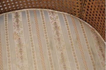 中古　DREXEL HERITAGE(ドレクセルヘリテイジ)　Grand Villa(グランドヴィラ)　くつろぎの時間を演出するキャスター付きパーティーチェア2脚セット(ダイニングチェア、アームチェア)(定価2脚で約40万円)(R-051146)