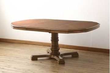 中古　DREXEL HERITAGE(ドレクセルヘリテイジ)　Grand Villa(グランドヴィラ)　ダイニングテーブル(エクステンションテーブル、2人掛け、4人掛け)(定価約60万円)(R-051147)