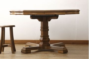 中古　DREXEL HERITAGE(ドレクセルヘリテイジ)　Grand Villa(グランドヴィラ)　ダイニングテーブル(エクステンションテーブル、2人掛け、4人掛け)(定価約60万円)(R-051147)