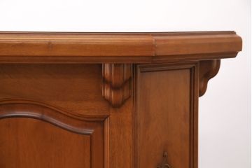 中古　美品　横浜クラシック家具　ダニエル(Daniel)　大容量の収納力が嬉しい!高級感と重厚感を兼ね備えたコーナーカウンター(収納棚、カウンターテーブル)(定価約160万円)(R-051149)