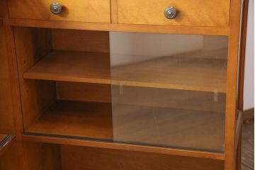 中古　美品　横浜クラシック家具　ダニエル(Daniel)　大容量の収納力が嬉しい!高級感と重厚感を兼ね備えたコーナーカウンター(収納棚、カウンターテーブル)(定価約160万円)(R-051149)