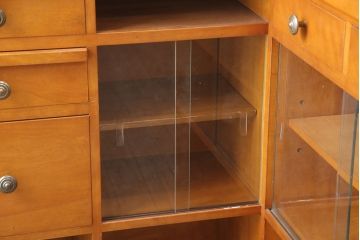 中古　美品　横浜クラシック家具　ダニエル(Daniel)　大容量の収納力が嬉しい!高級感と重厚感を兼ね備えたコーナーカウンター(収納棚、カウンターテーブル)(定価約160万円)(R-051149)