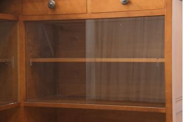 中古　美品　横浜クラシック家具　ダニエル(Daniel)　大容量の収納力が嬉しい!高級感と重厚感を兼ね備えたコーナーカウンター(収納棚、カウンターテーブル)(定価約160万円)(R-051149)