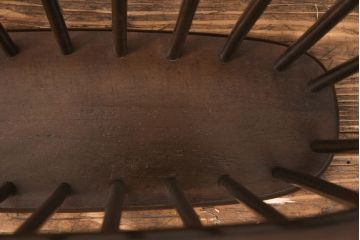 ヴィンテージ雑貨　飛騨産業　キツツキ　アイデア次第で使い方色々!籠のようなデザインが可愛らしいマガジンラック(収納、かご、ビンテージ)(R-051150)