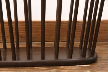 ヴィンテージ雑貨　飛騨産業　キツツキ　アイデア次第で使い方色々!籠のようなデザインが可愛らしいマガジンラック(収納、かご、ビンテージ)(R-051150)