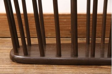 ヴィンテージ雑貨　飛騨産業　キツツキ　アイデア次第で使い方色々!籠のようなデザインが可愛らしいマガジンラック(収納、かご、ビンテージ)(R-051150)