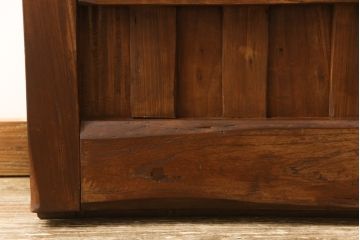 アンティーク建具　ほぼ総ケヤキ材　建具の王様!豪華絢爛な意匠が目を引く金具尽くしの富山蔵戸(玄関戸、引き戸)(R-051158)