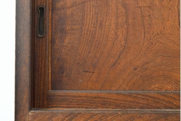 アンティーク家具　大正昭和初期　前面ケヤキ材　レトロな雰囲気漂う関東水屋箪笥(重ね箪笥、収納棚、食器棚、戸棚、キャビネット)(R-051160)