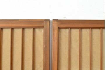 アンティーク建具　景色が楽しめる額入りの障子戸4枚セット(引き戸)(R-051163)