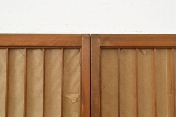 アンティーク建具　景色が楽しめる額入りの障子戸4枚セット(引き戸)(R-051163)