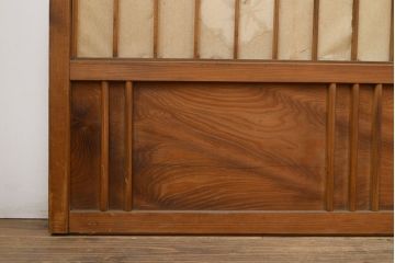 アンティーク建具　景色が楽しめる額入りの障子戸4枚セット(引き戸)(R-051163)