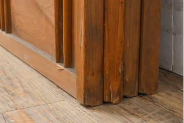 アンティーク建具　景色が楽しめる額入りの障子戸4枚セット(引き戸)(R-051163)