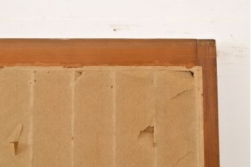アンティーク建具　景色が楽しめる額入りの障子戸4枚セット(引き戸)(R-051163)