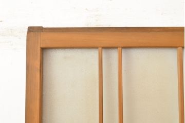 アンティーク建具　昭和中期　すりガラスのデザインがレトロな雰囲気を高めるガラス戸2枚セット(引き戸)(R-051164)